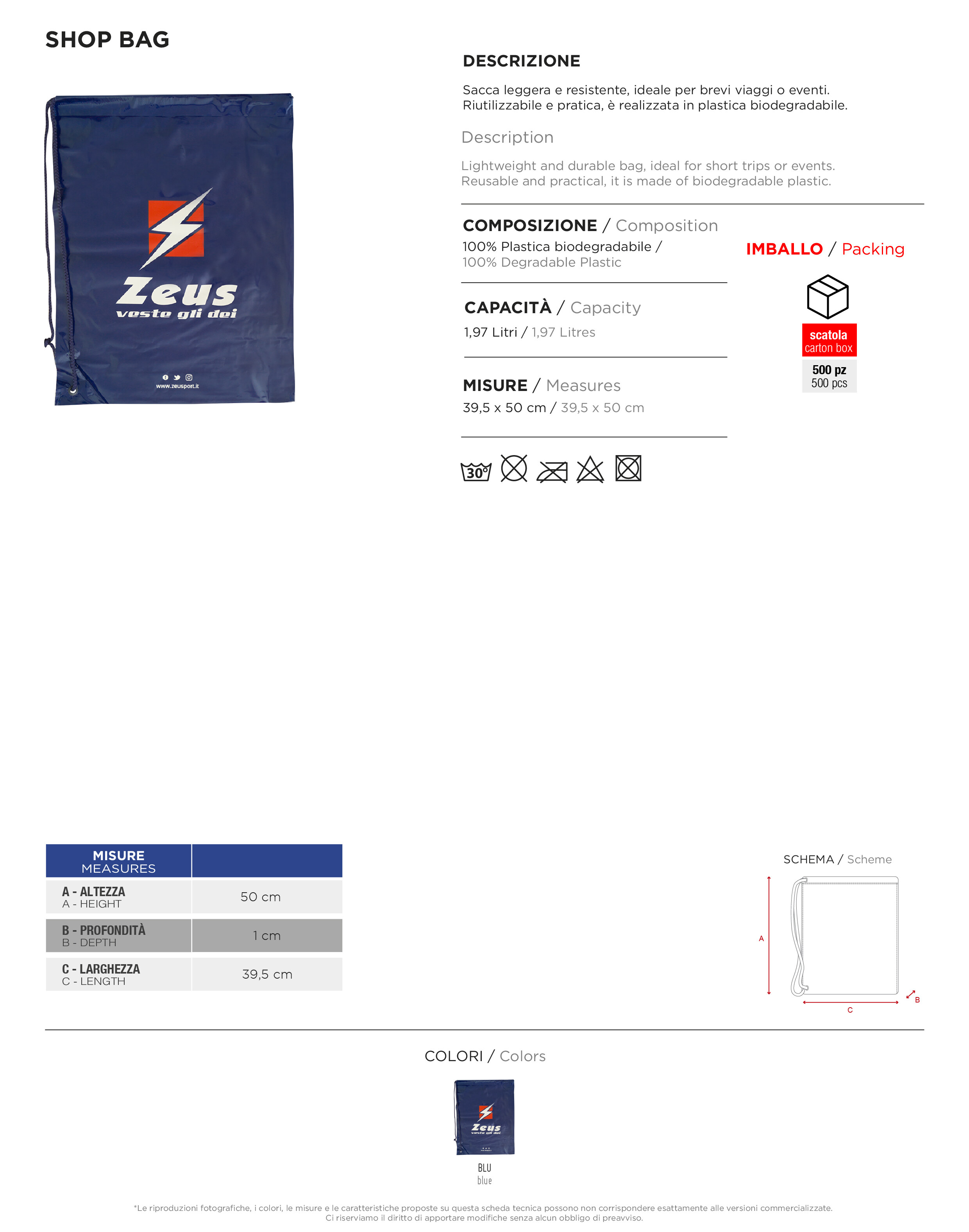 Scheda tecnica – SHOP BAG