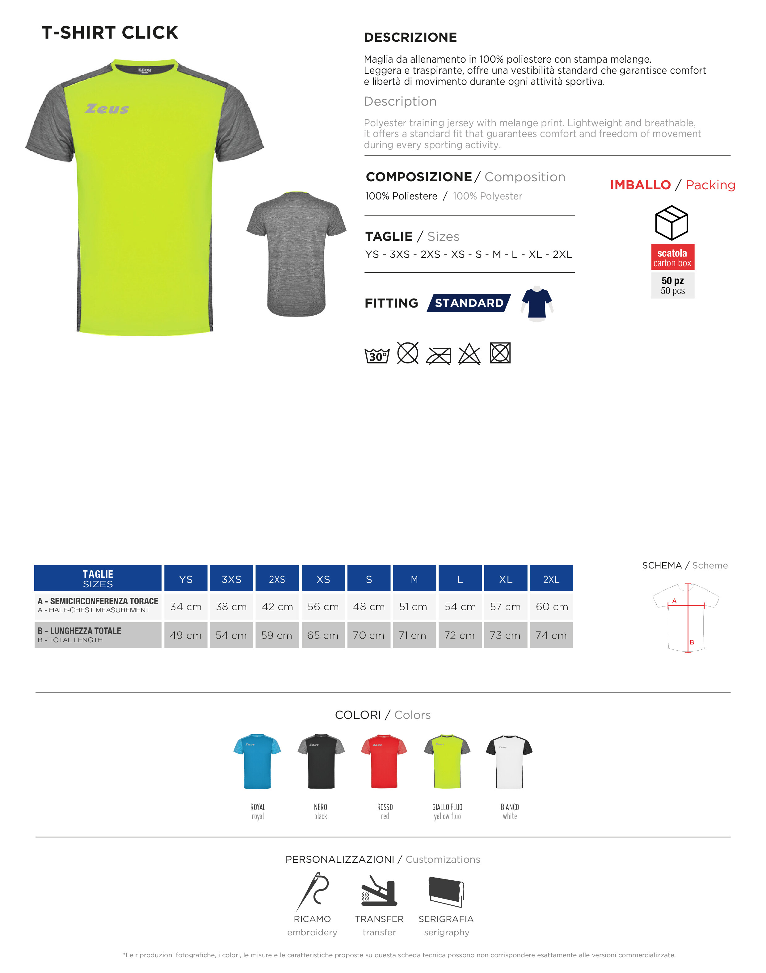 Scheda tecnica – T-SHIRT CLICK