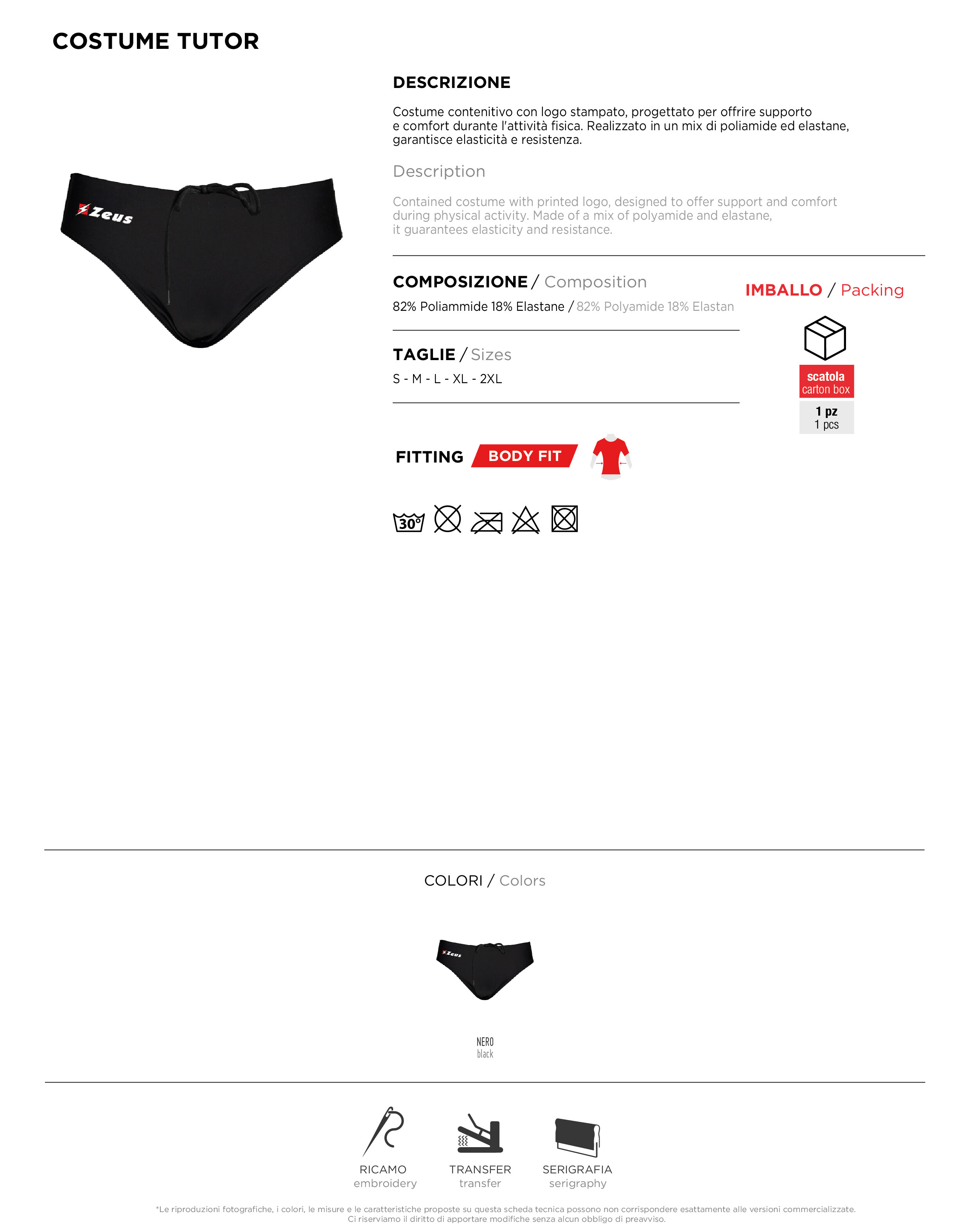 Scheda tecnica – Costume Tutor