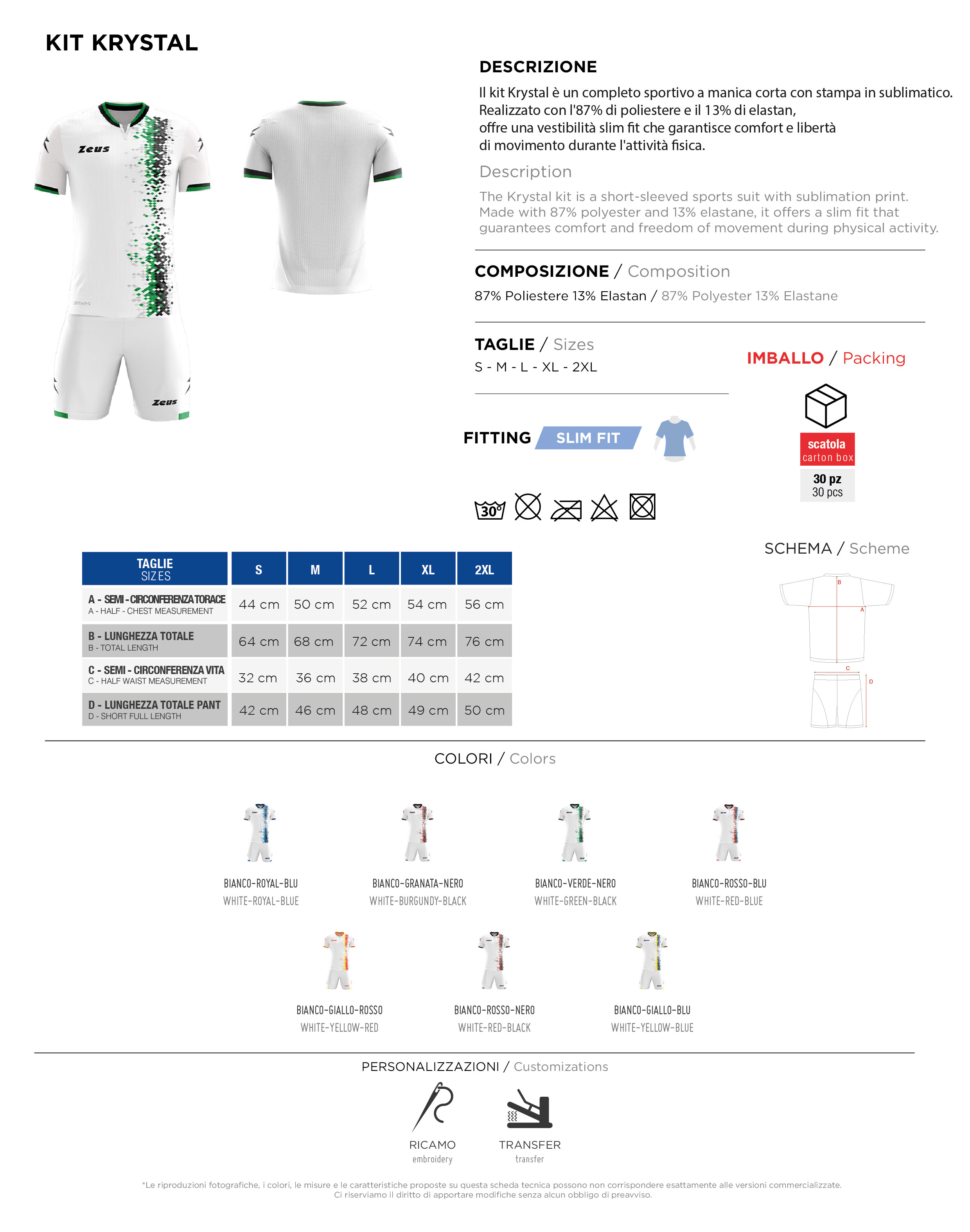 Scheda tecnica – KIT KRYSTAL