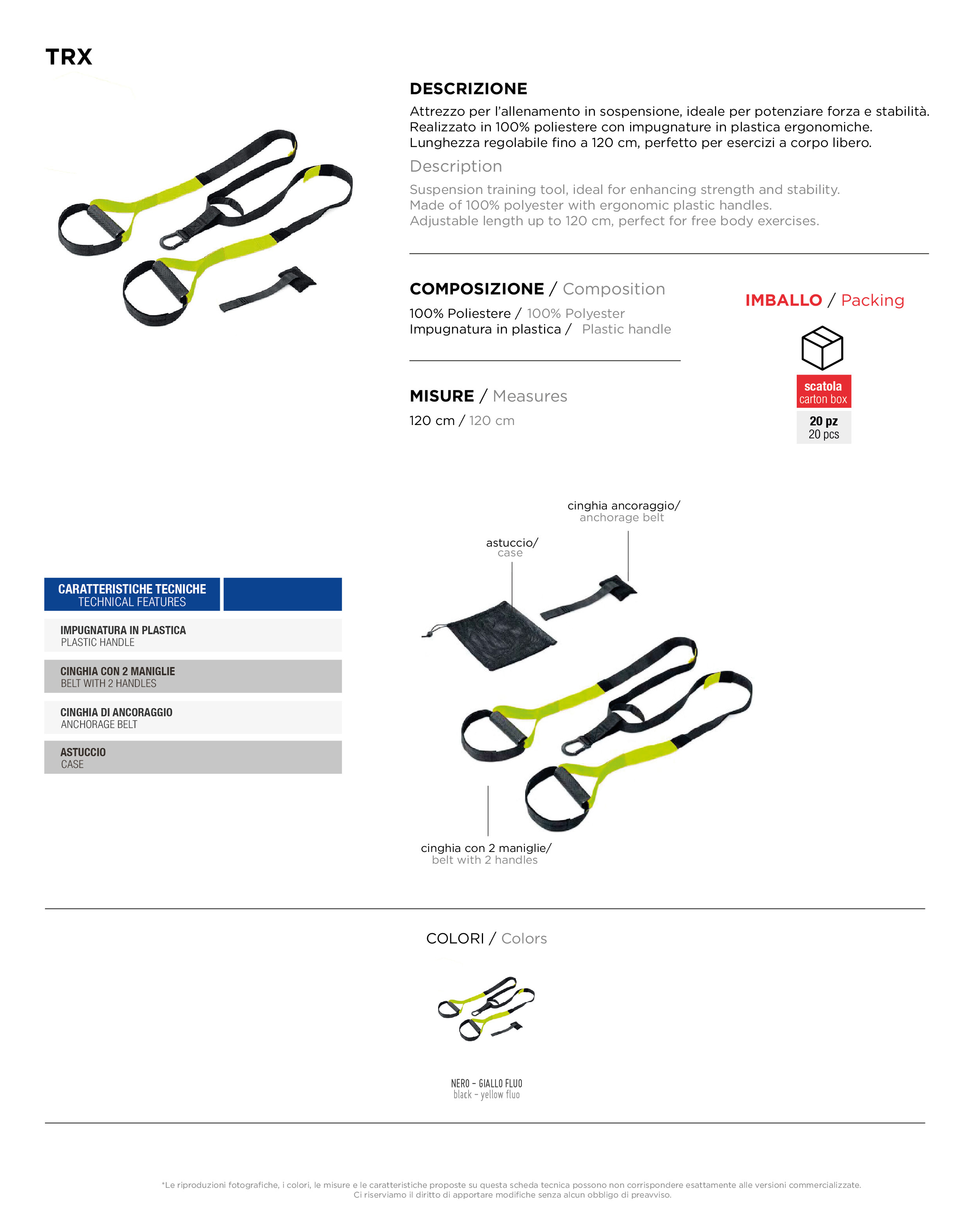Scheda tecnica – TRX