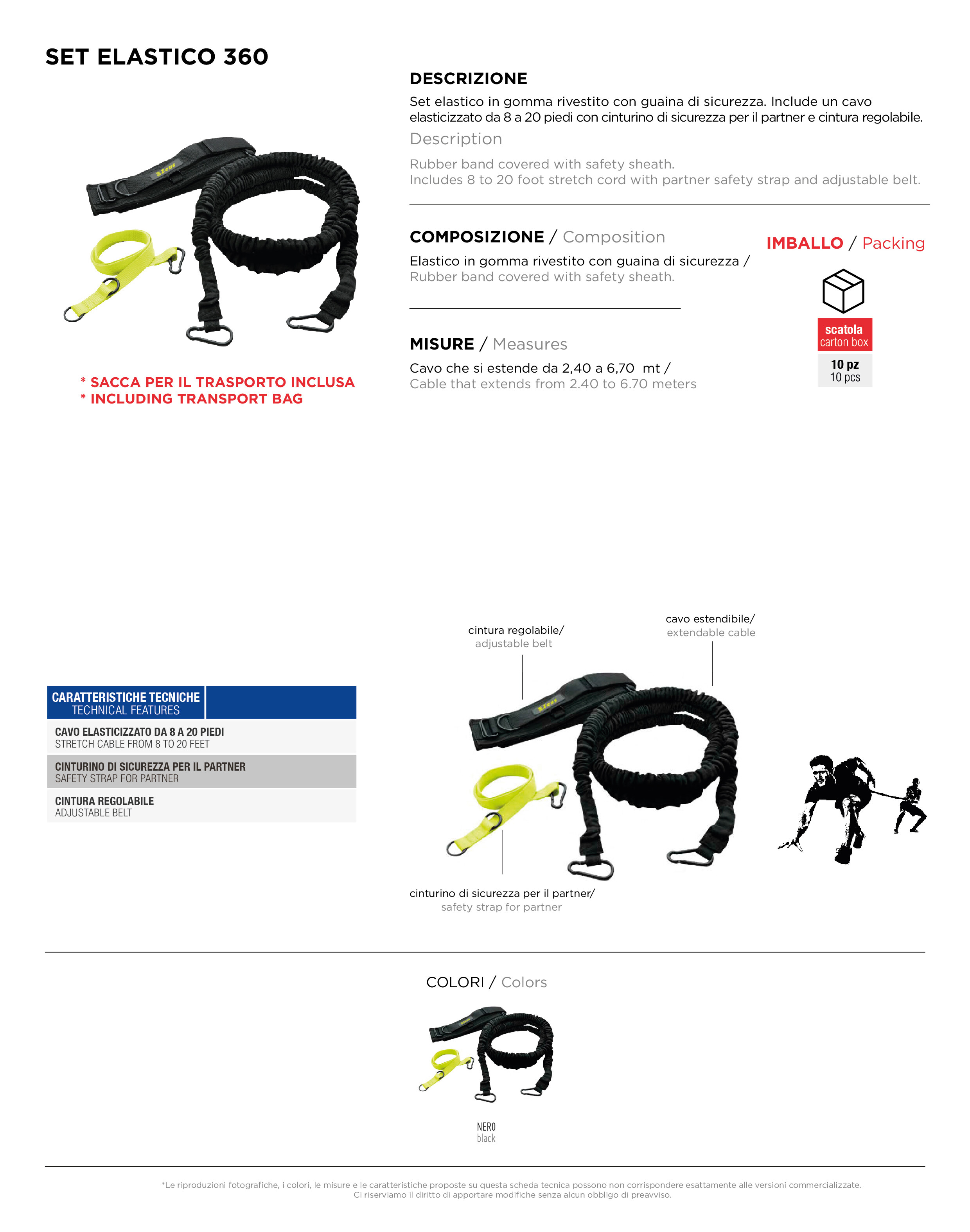 Scheda tecnica – SET ELASTICO 360