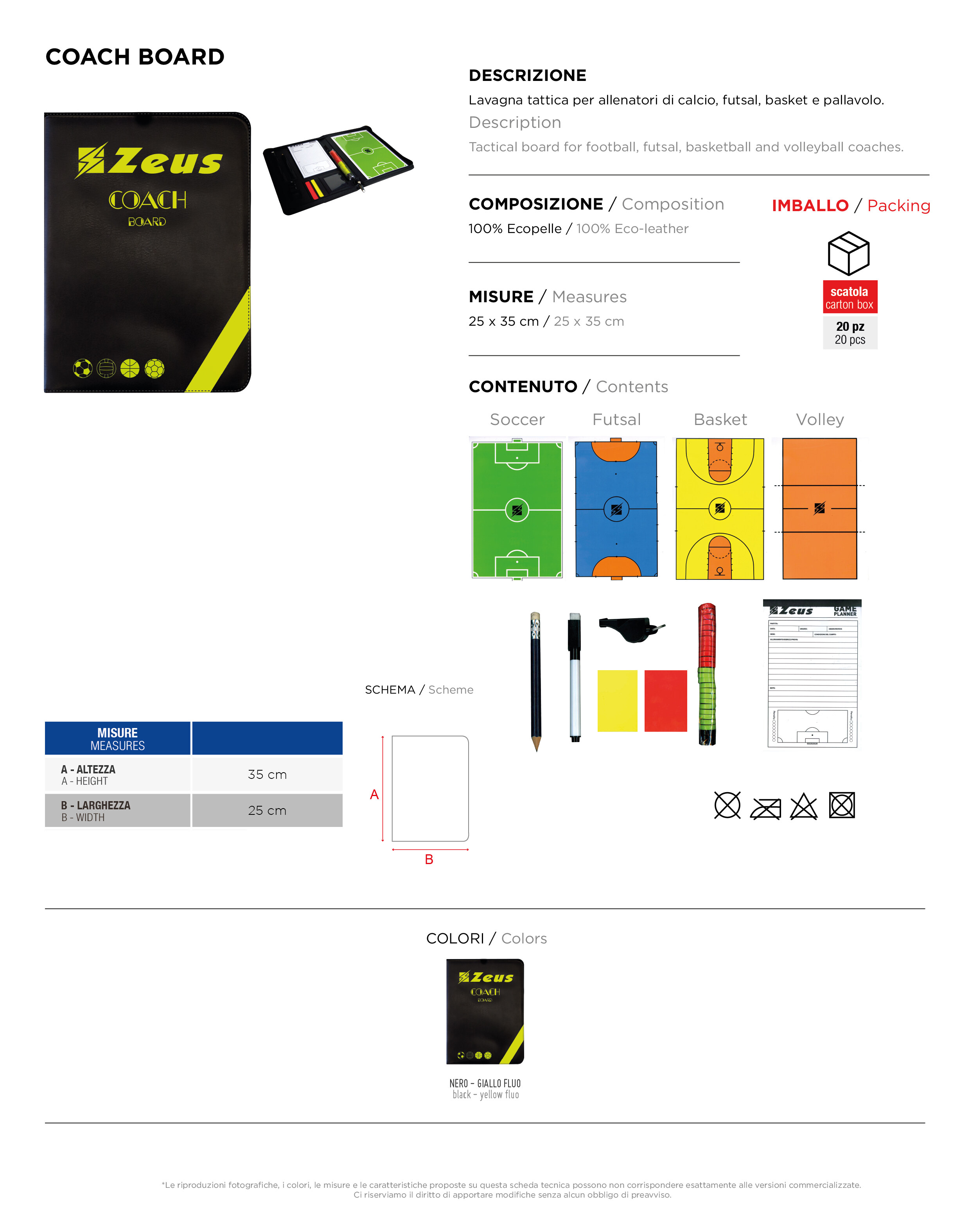 Scheda tecnica – COACH BOARD