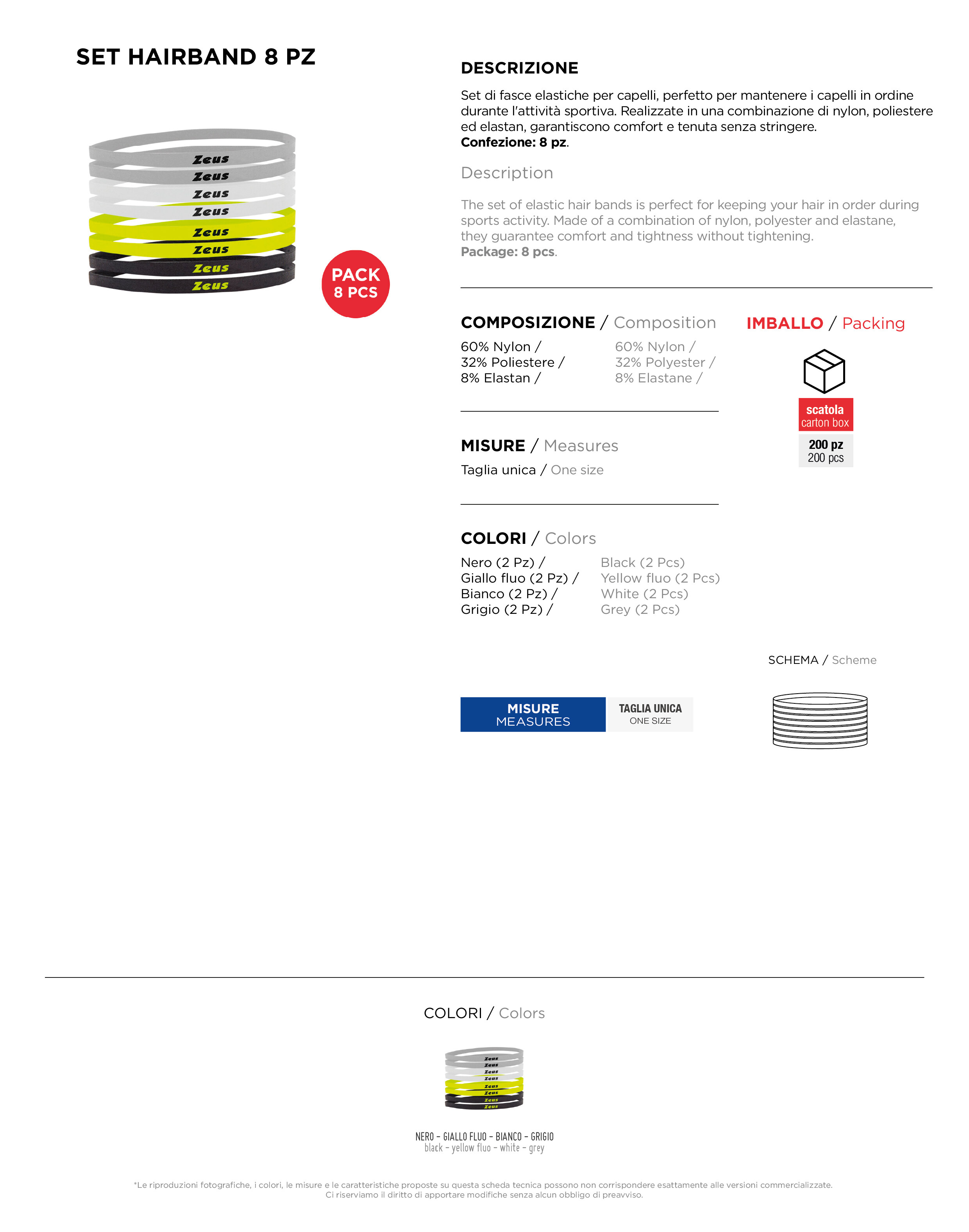 Scheda tecnica – SET HAIRBANDS 8 PZ