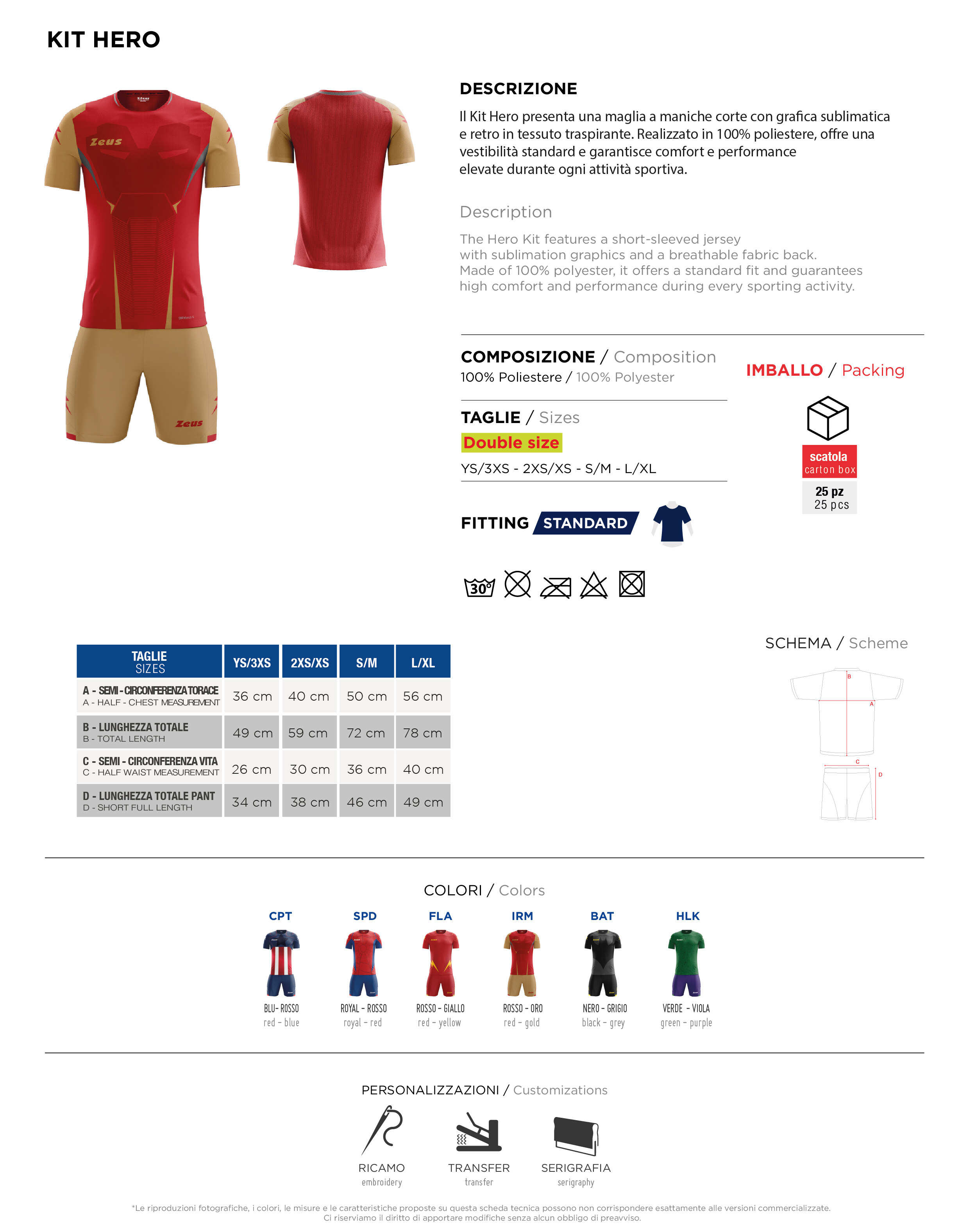 Scheda tecnica – KIT HERO