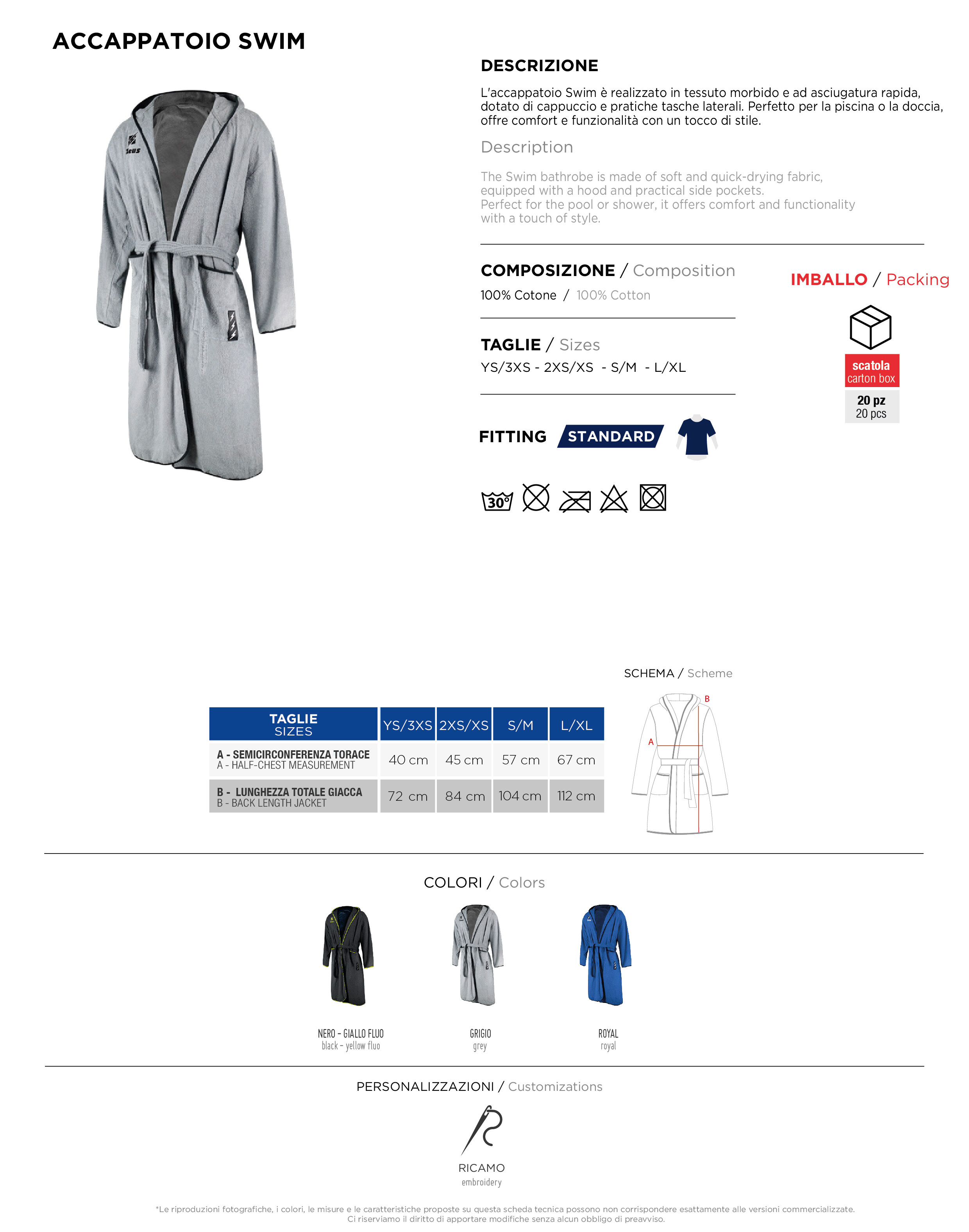 Scheda tecnica – ACCAPPATOIO SWIM