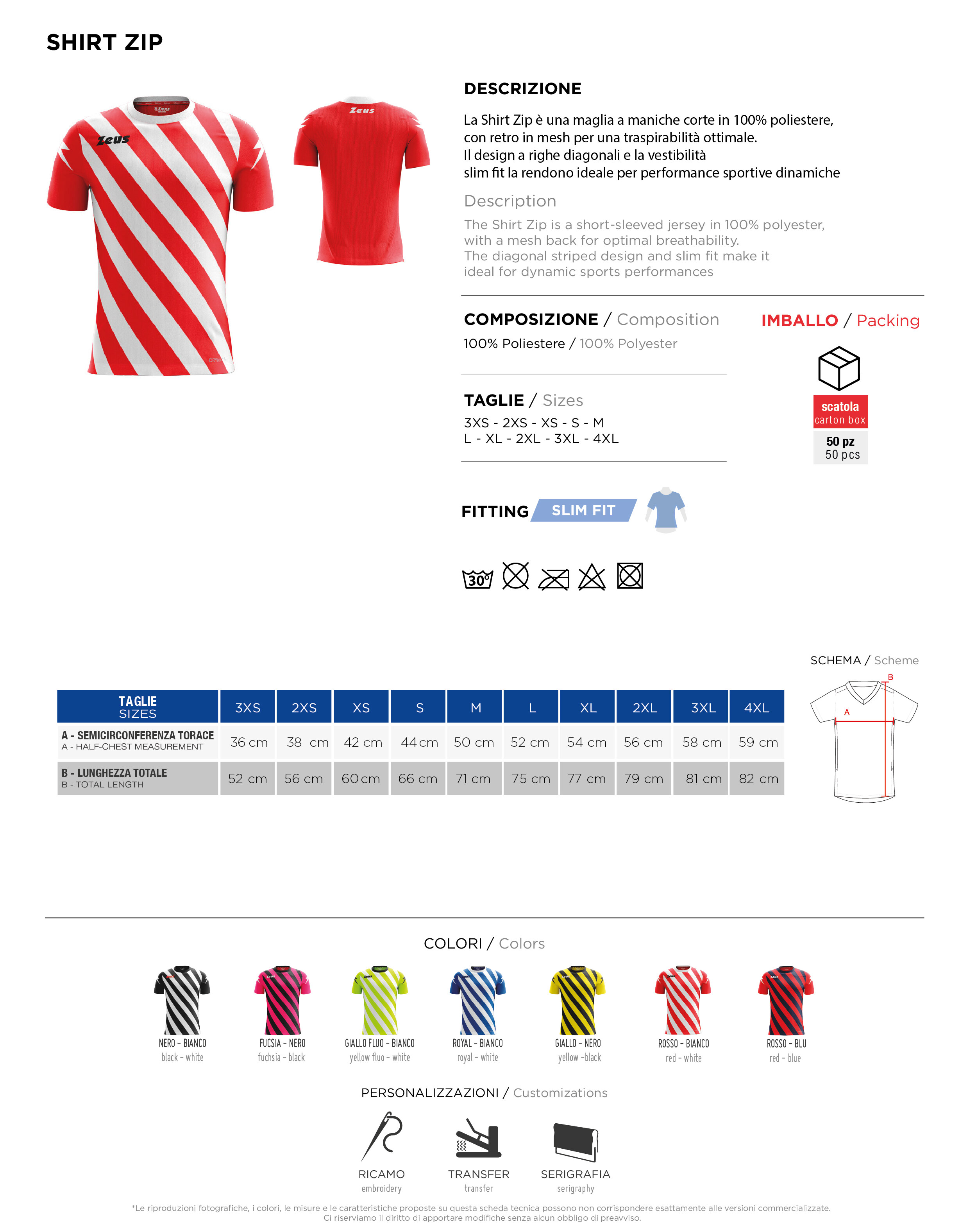 Scheda tecnica – SHIRT ZIP