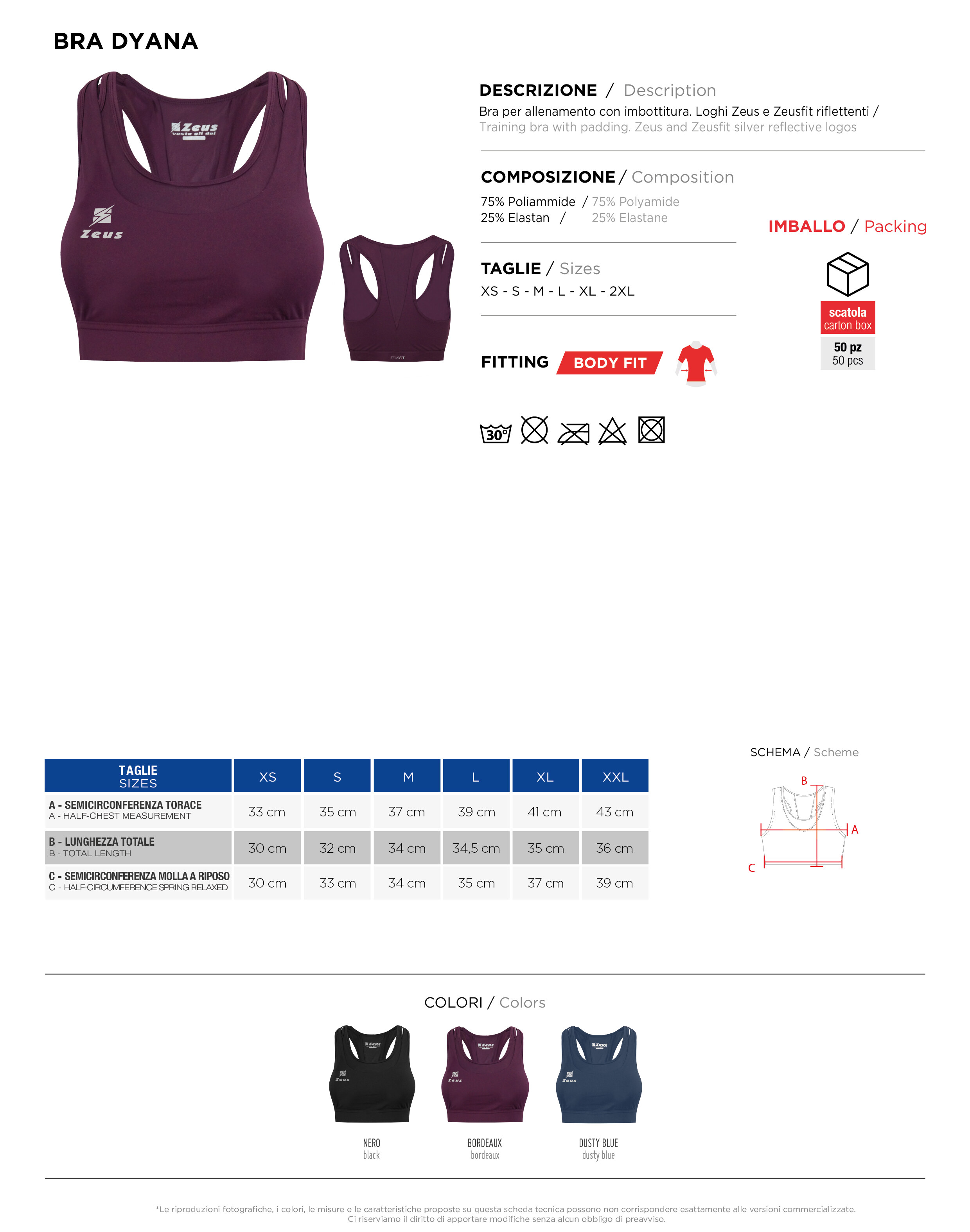 Scheda tecnica – BRA DYANA