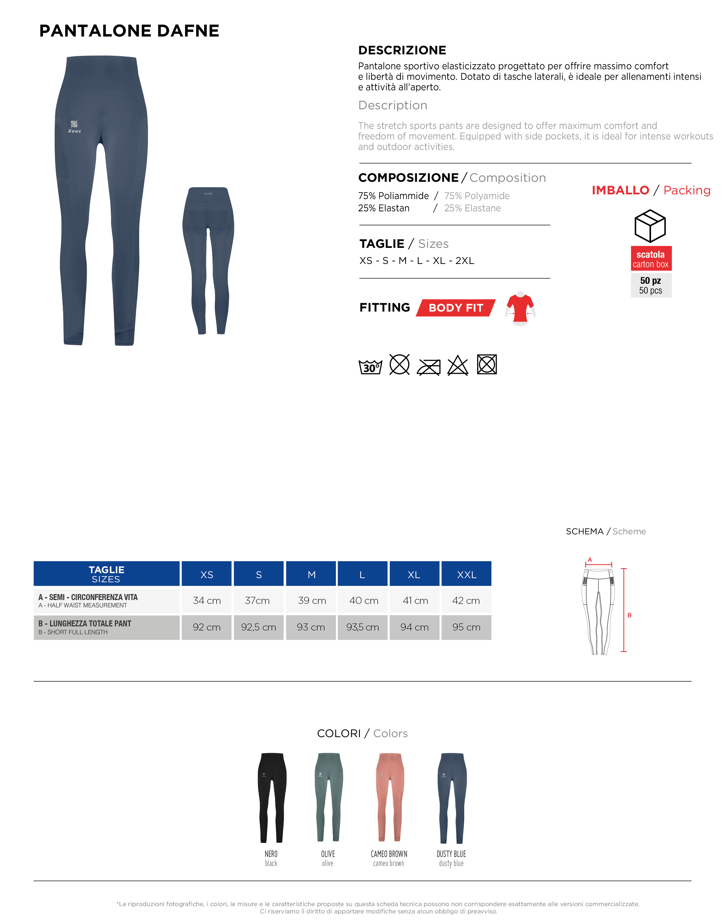 Scheda tecnica – PANTALONE DAFNE