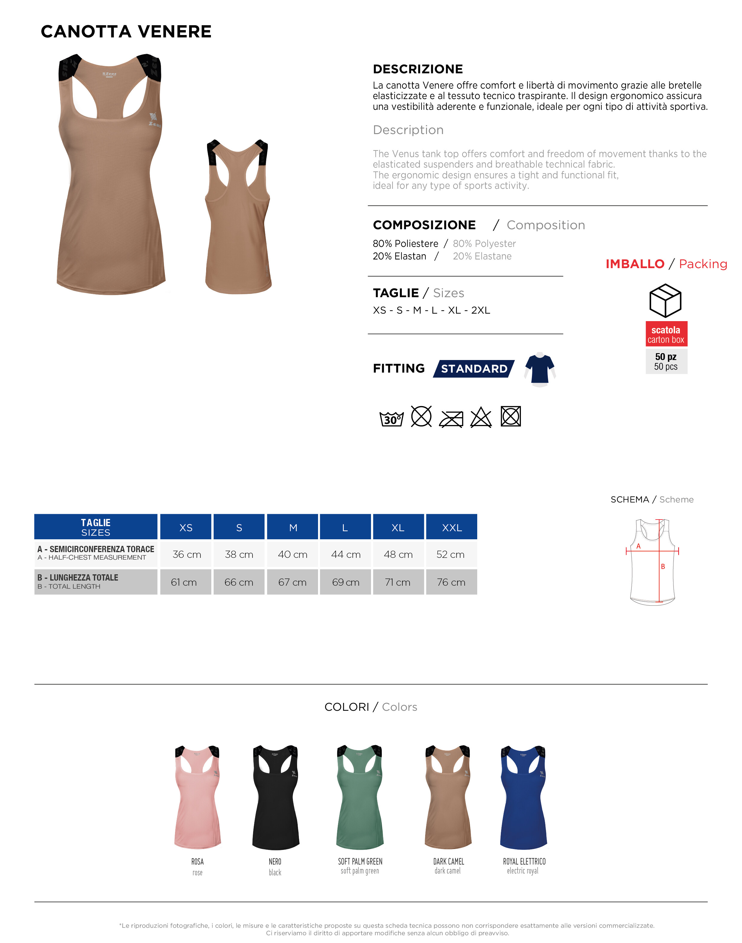 Scheda tecnica – CANOTTA VENERE
