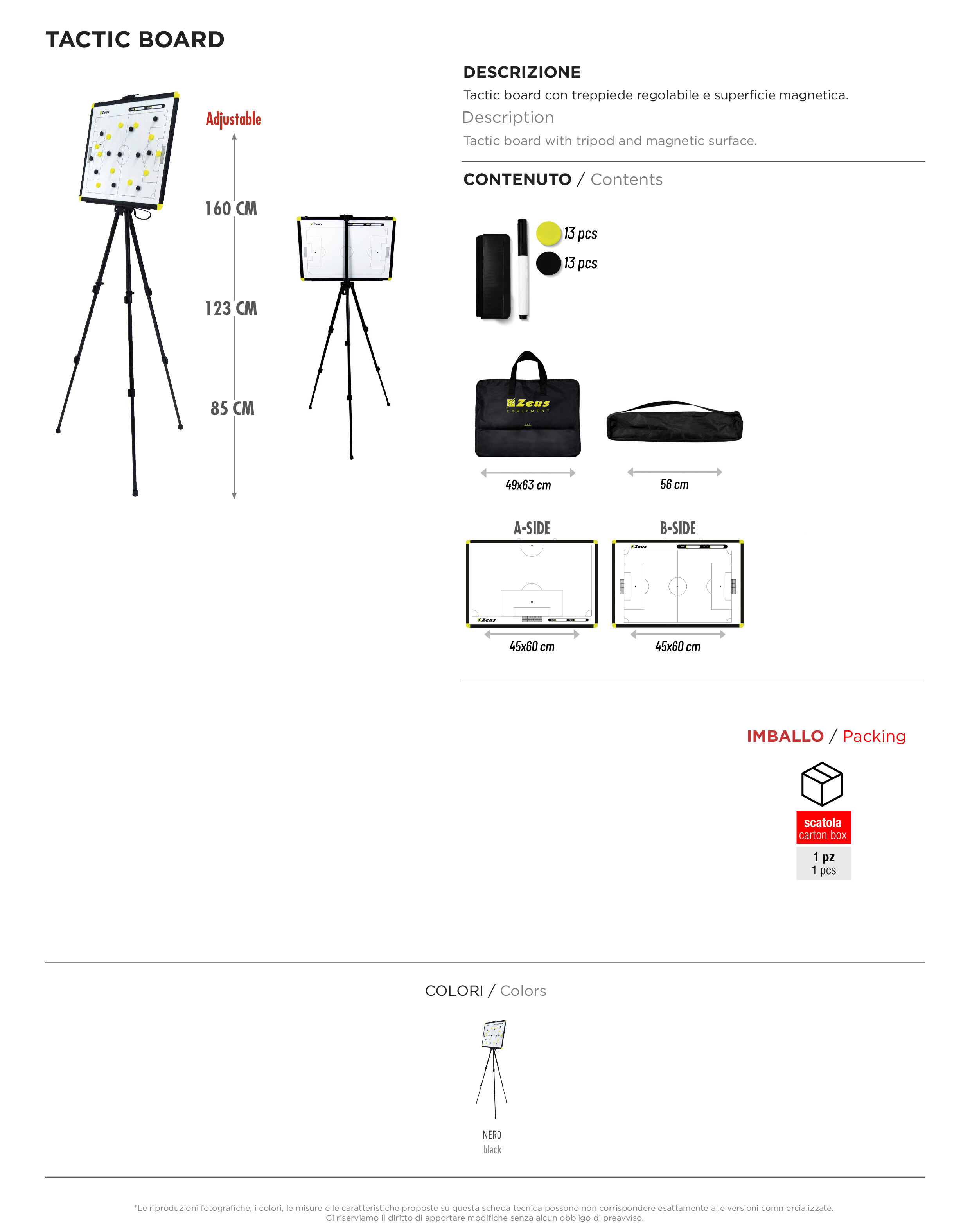 Scheda tecnica – TACTIC BOARD