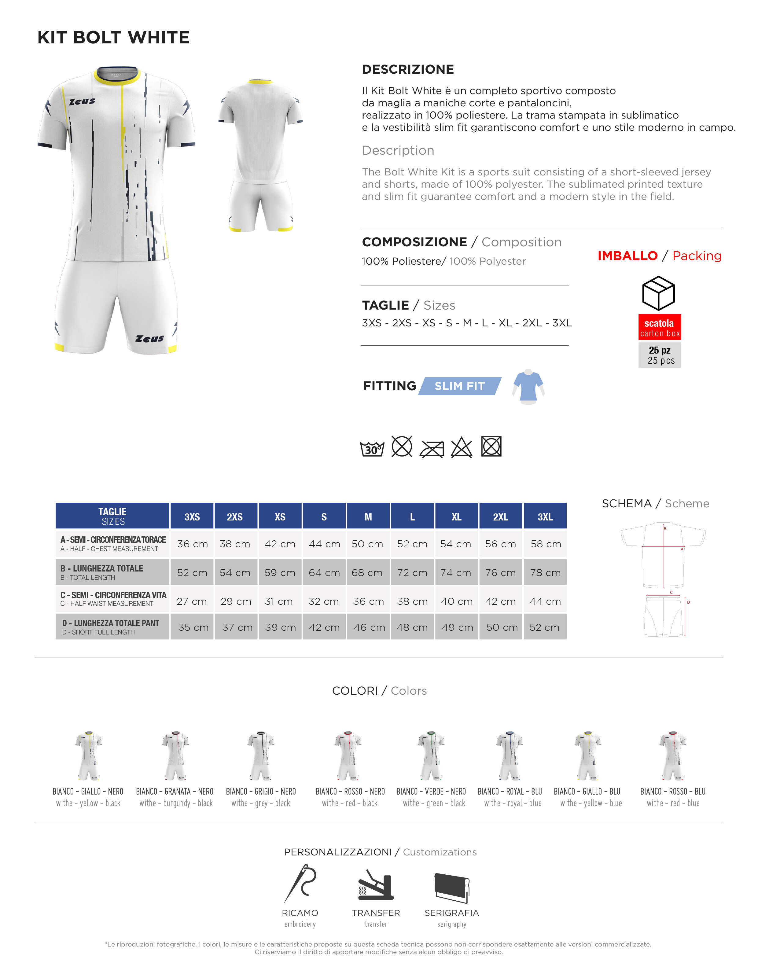 Scheda tecnica – KIT BOLT WHITE