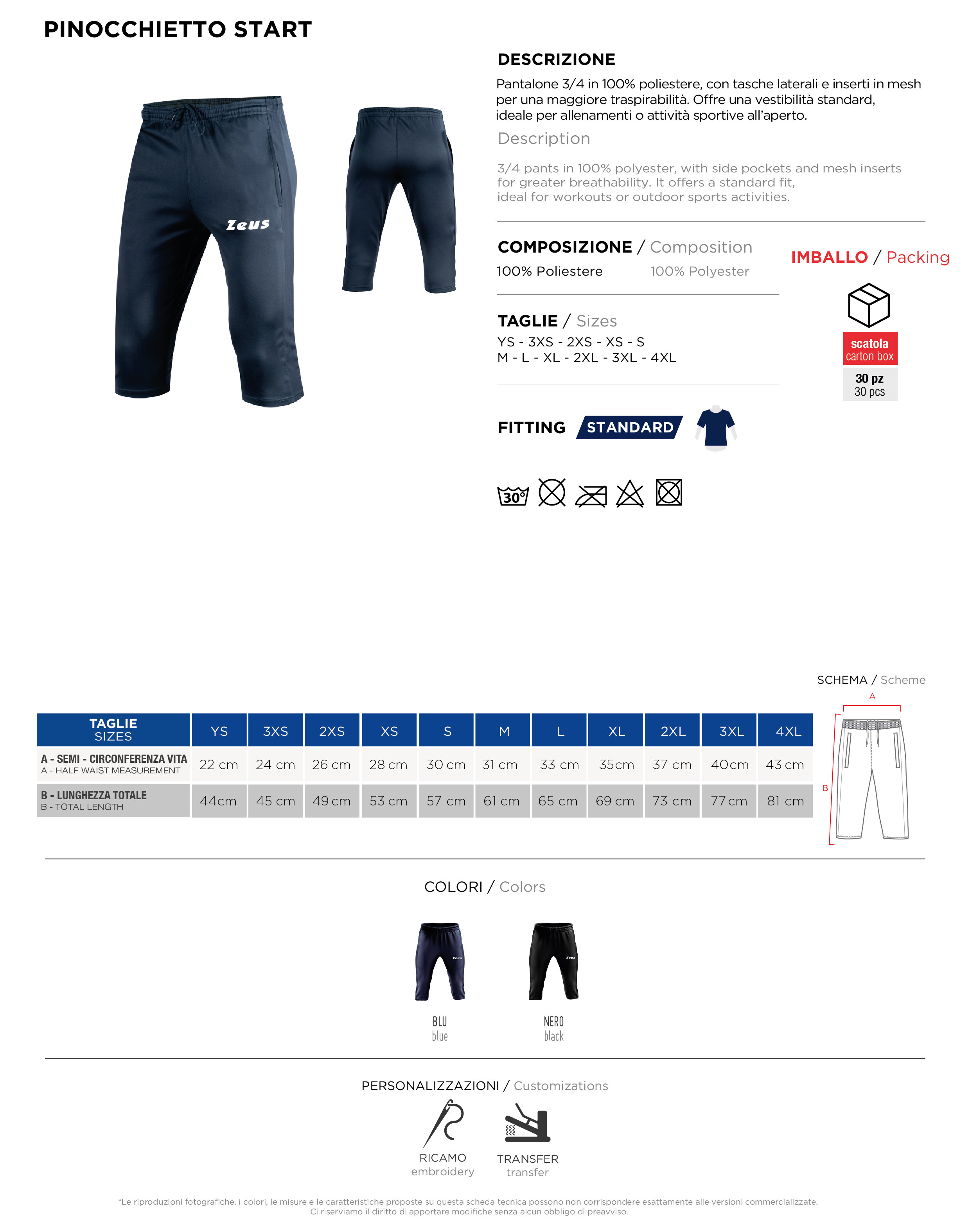 Scheda tecnica – PINOCCHIETTO START