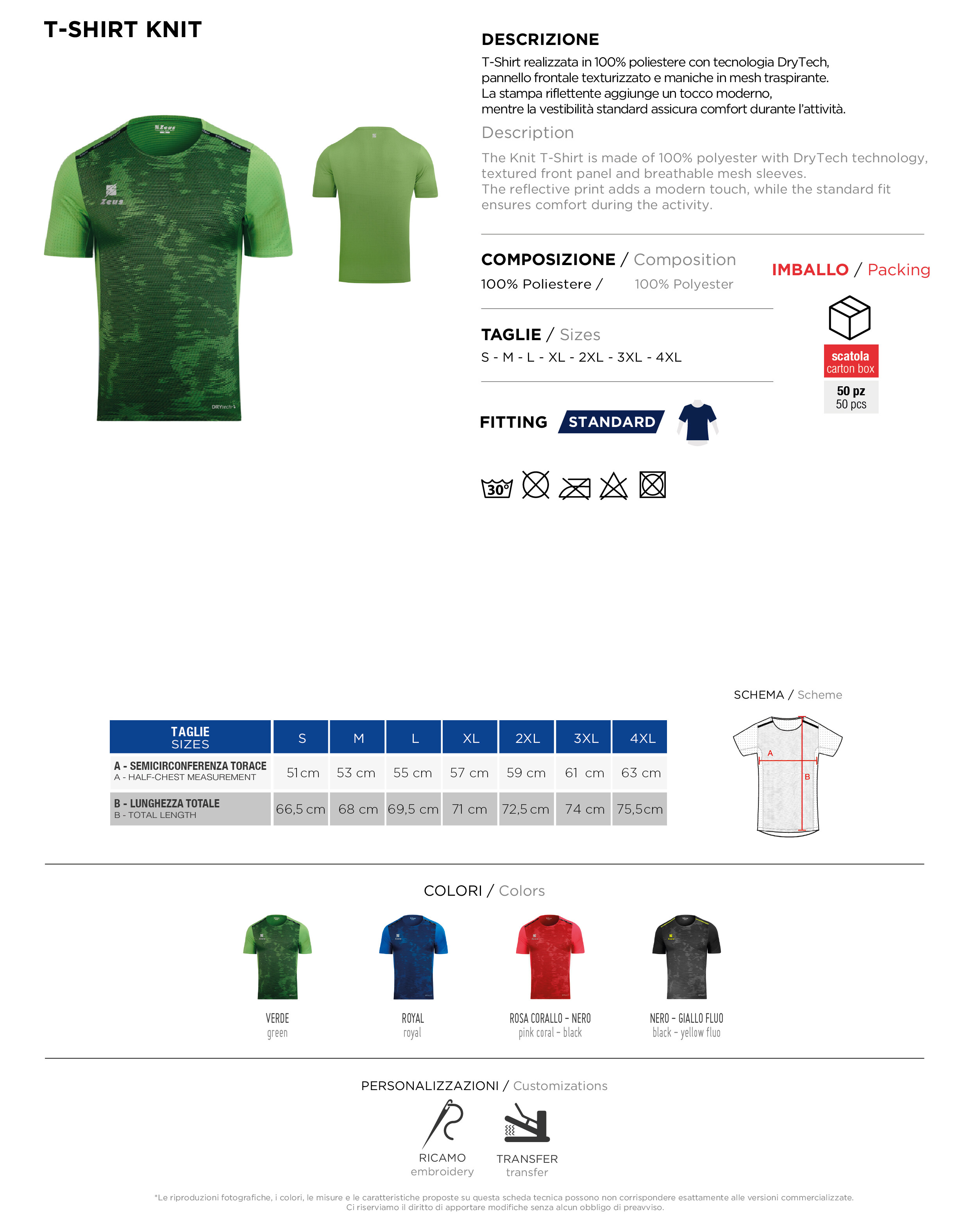 Scheda tecnica – T-SHIRT KNIT