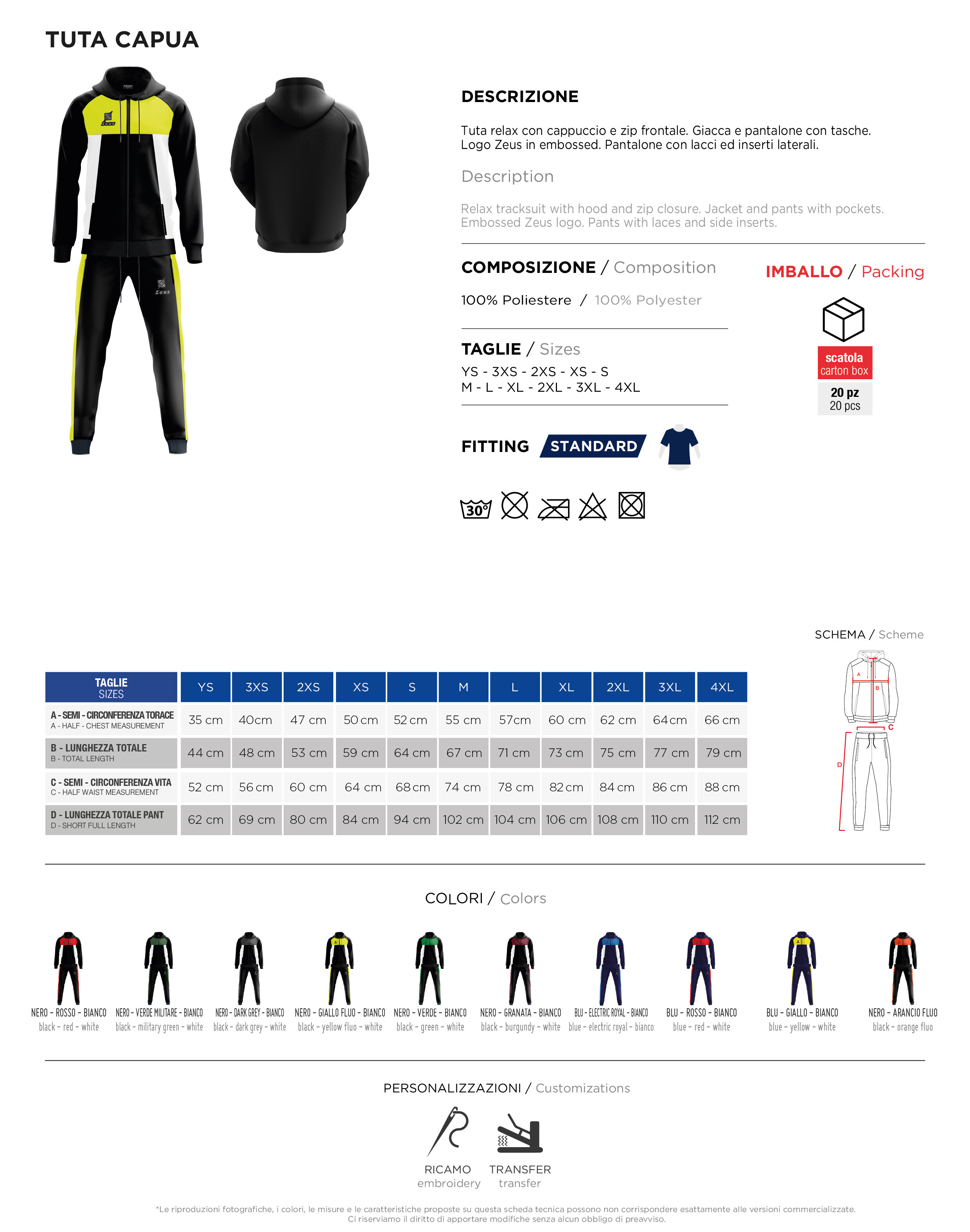Scheda tecnica – TUTA CAPUA