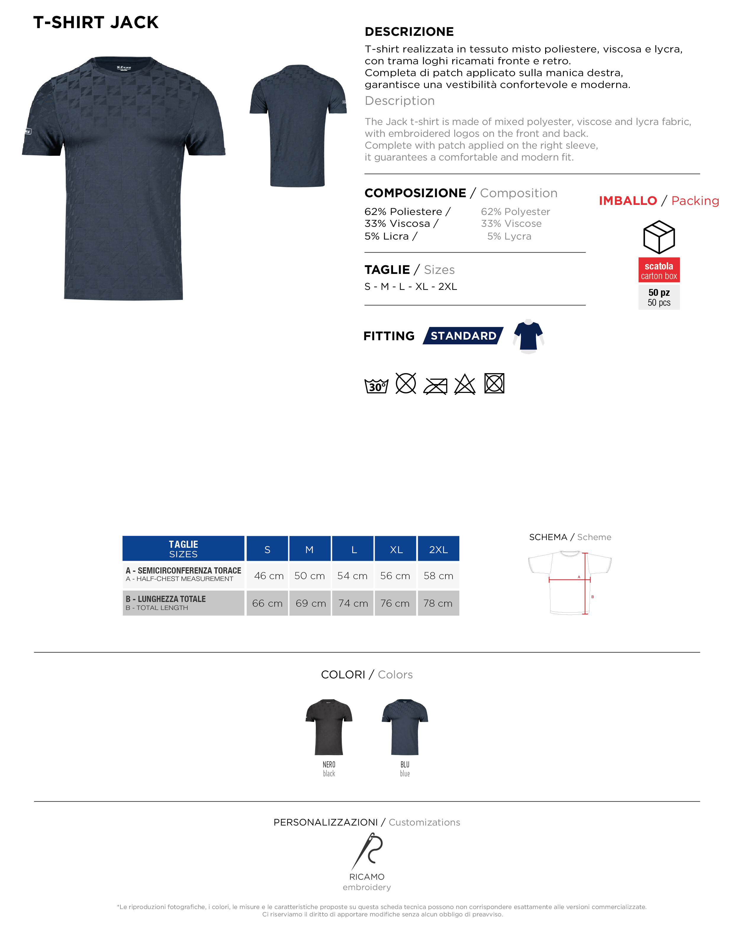 Scheda tecnica – T-SHIRT JACK
