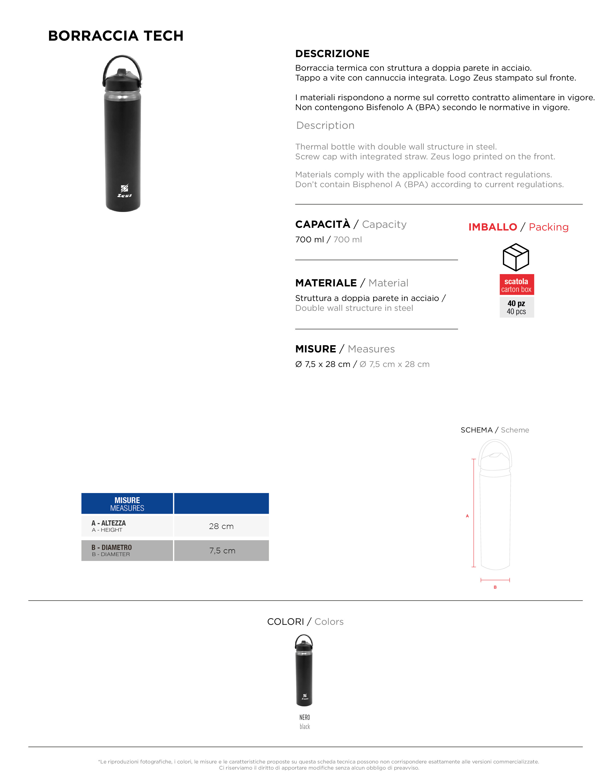Scheda tecnica – BORRACCIA TECH