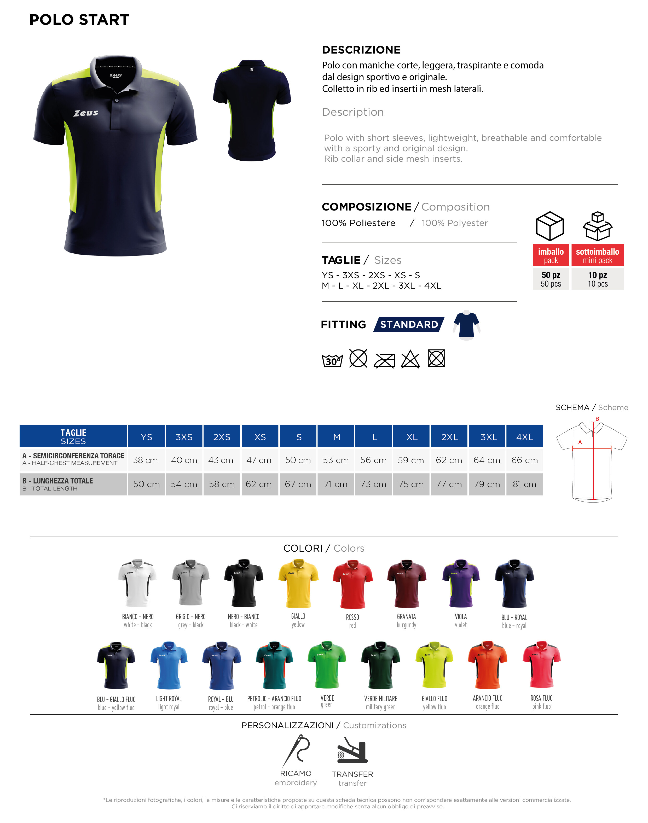 Scheda tecnica – POLO START