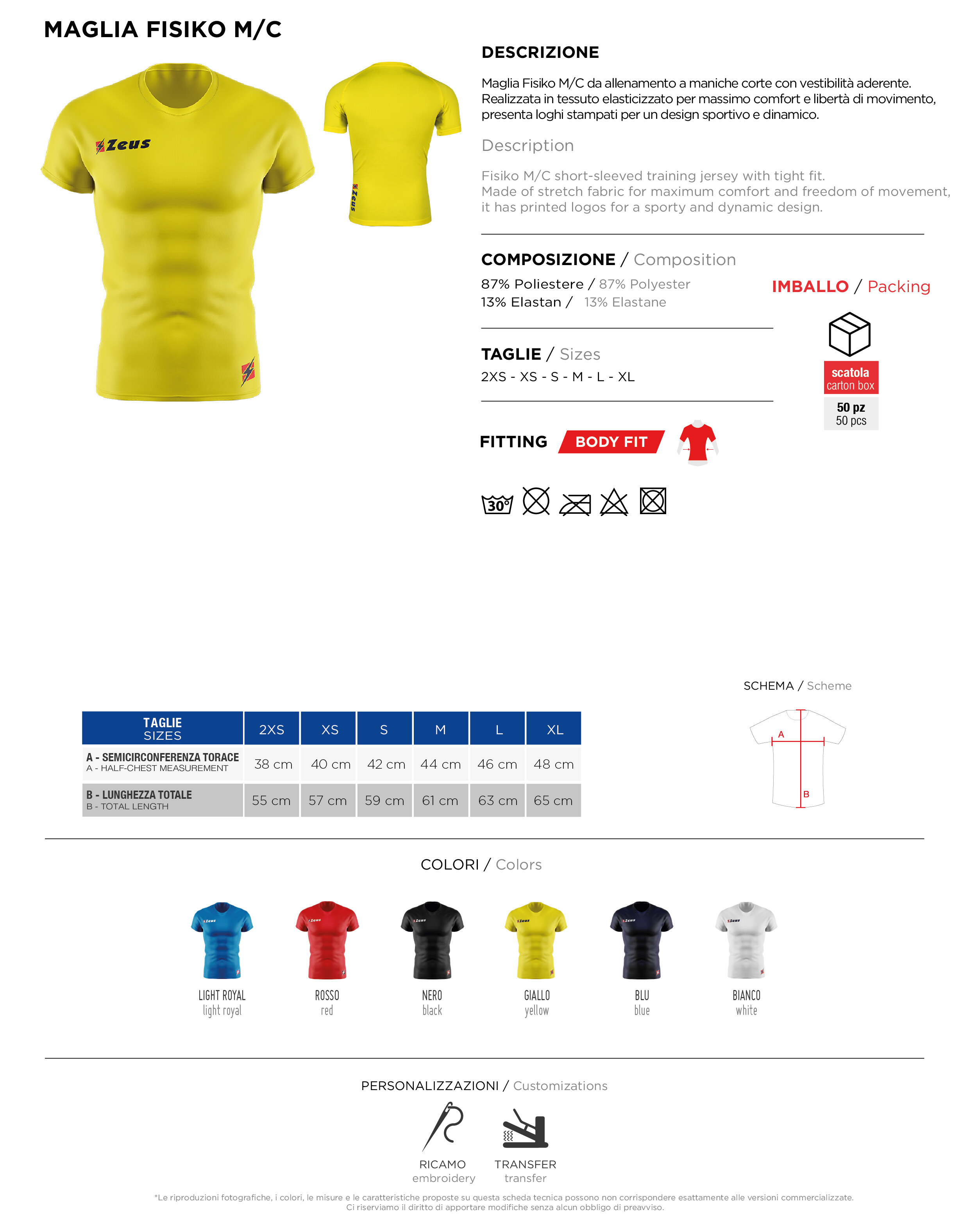 Scheda tecnica – Maglia Fisiko M/C
