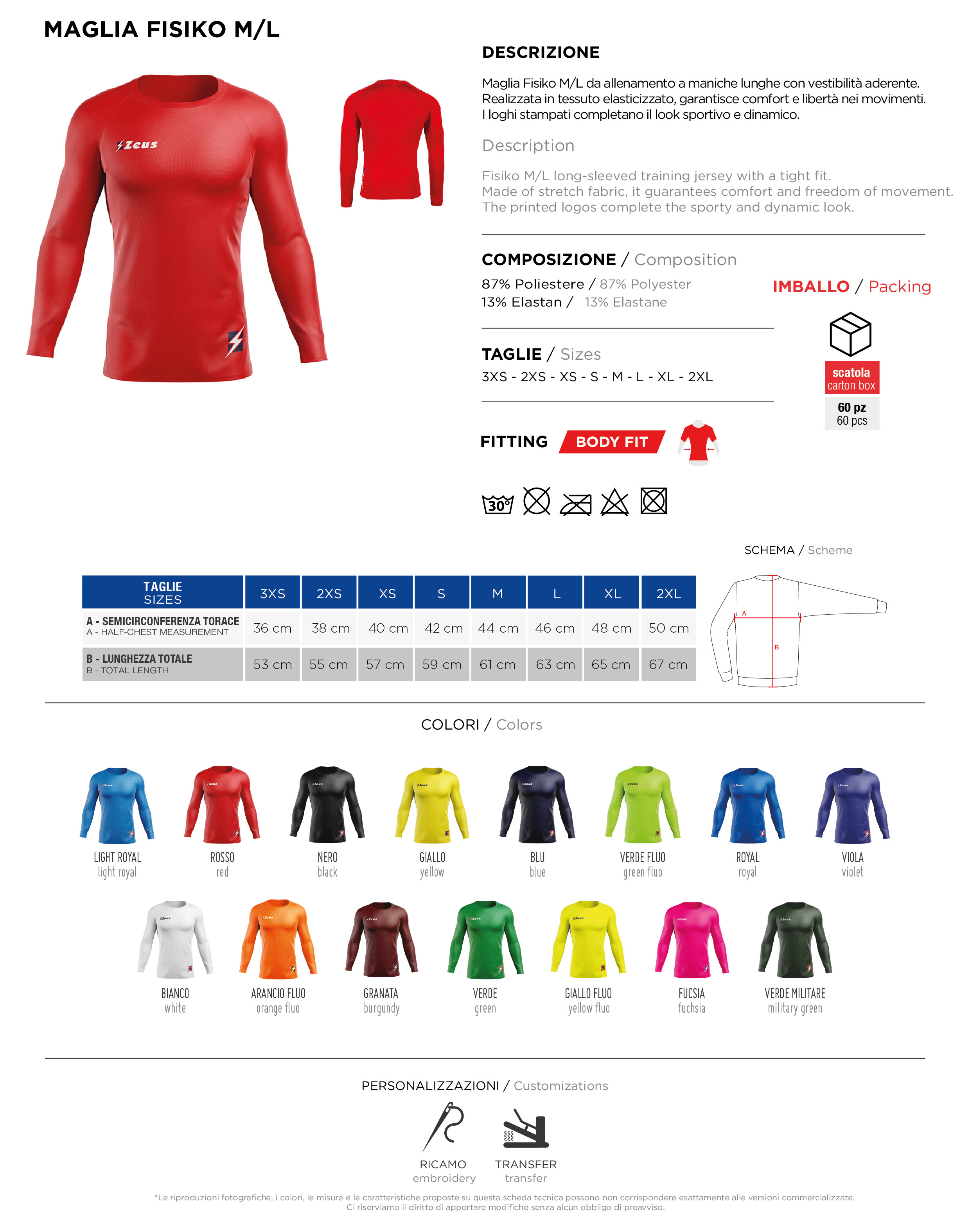 Scheda tecnica – MAGLIA FISIKO ML