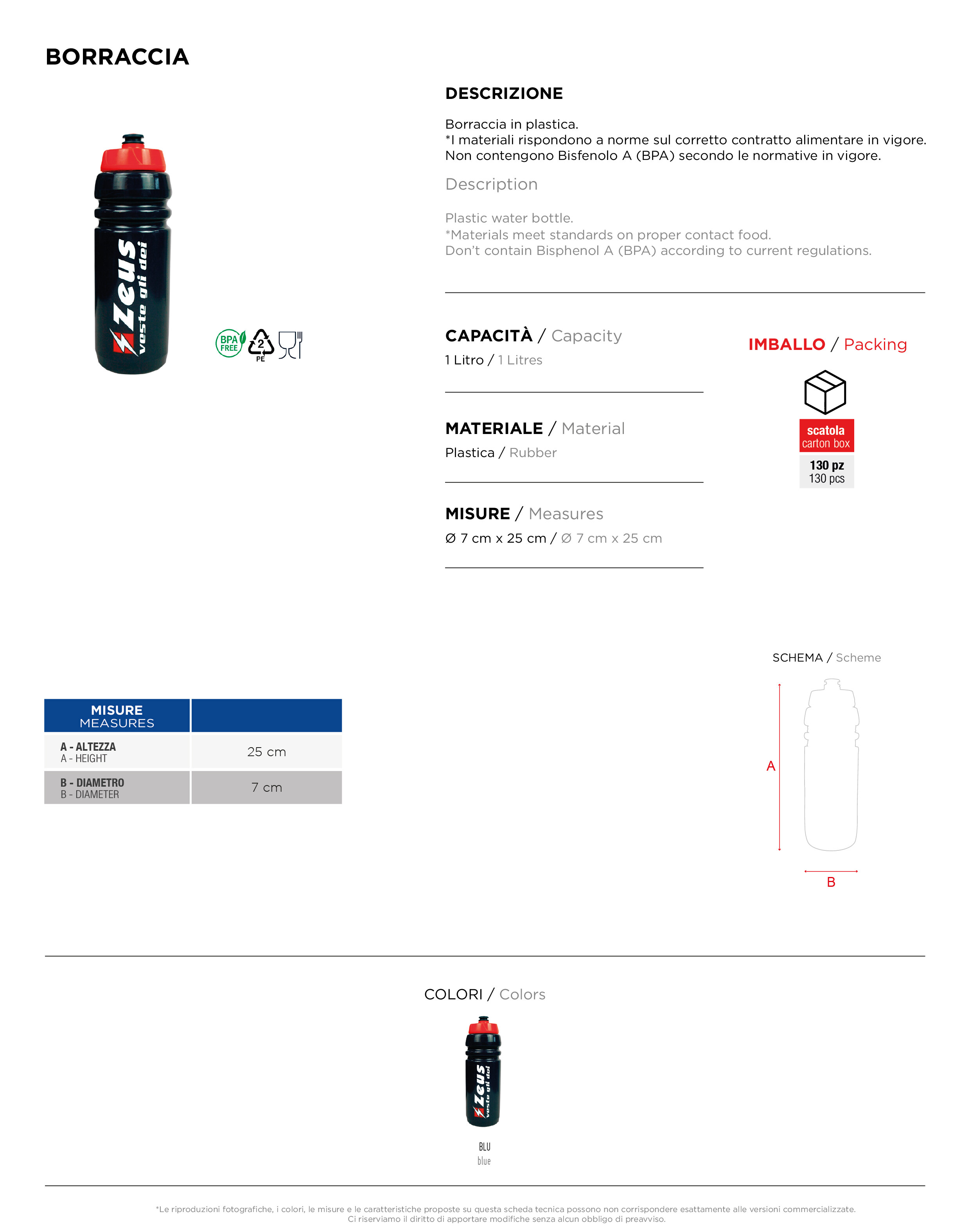 Scheda tecnica – BORRACCIA