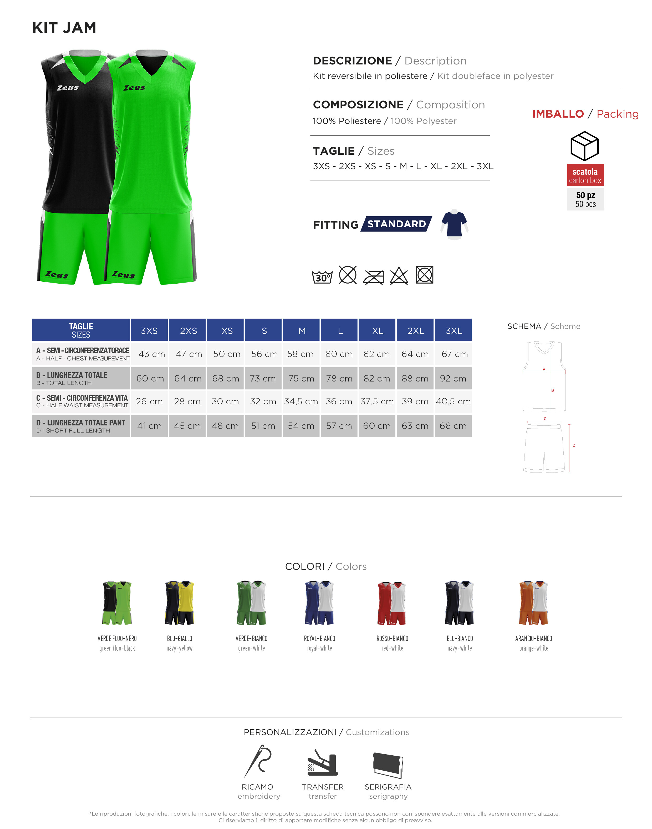 Scheda tecnica – KIT JAM