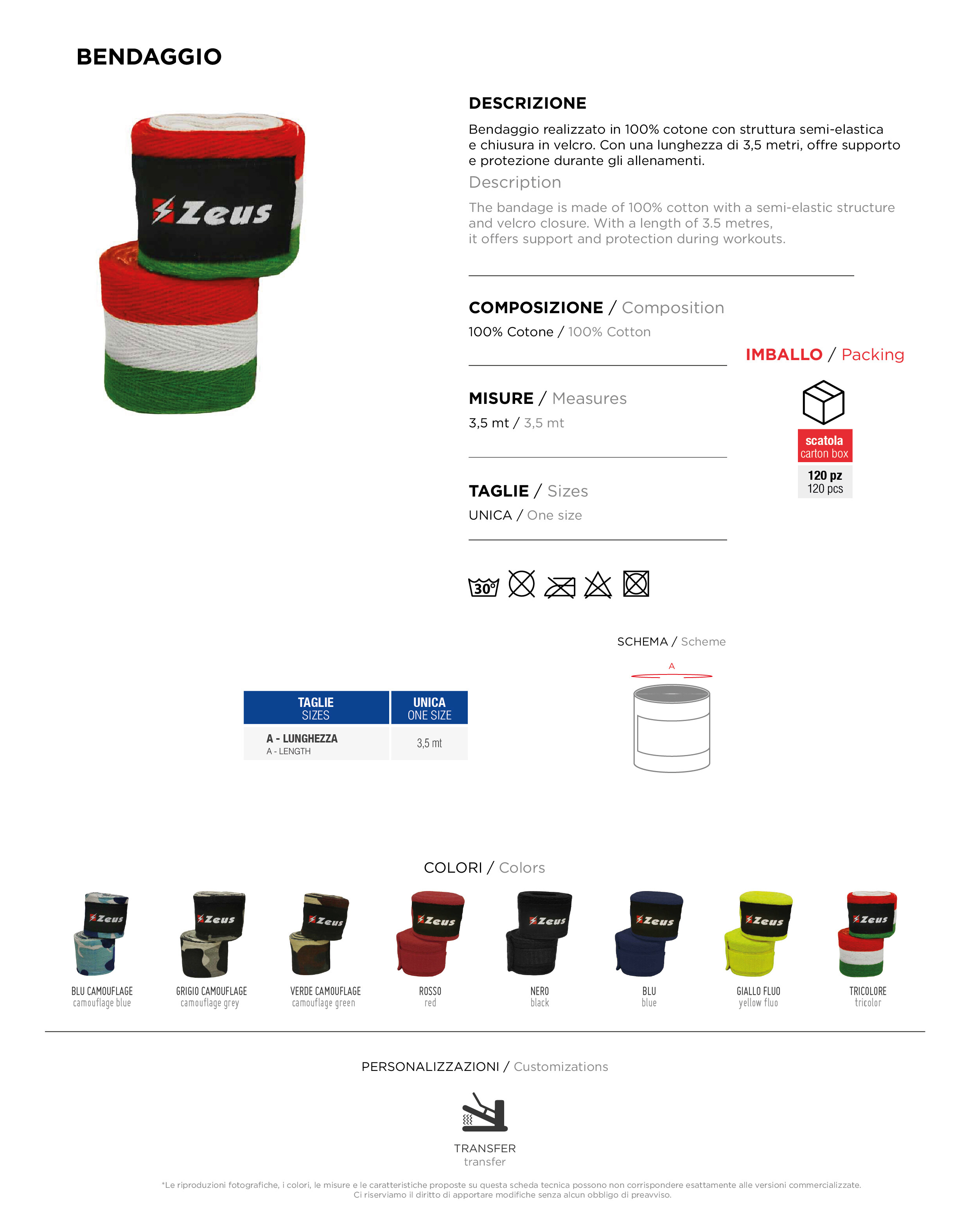 Scheda tecnica – BENDAGGIO