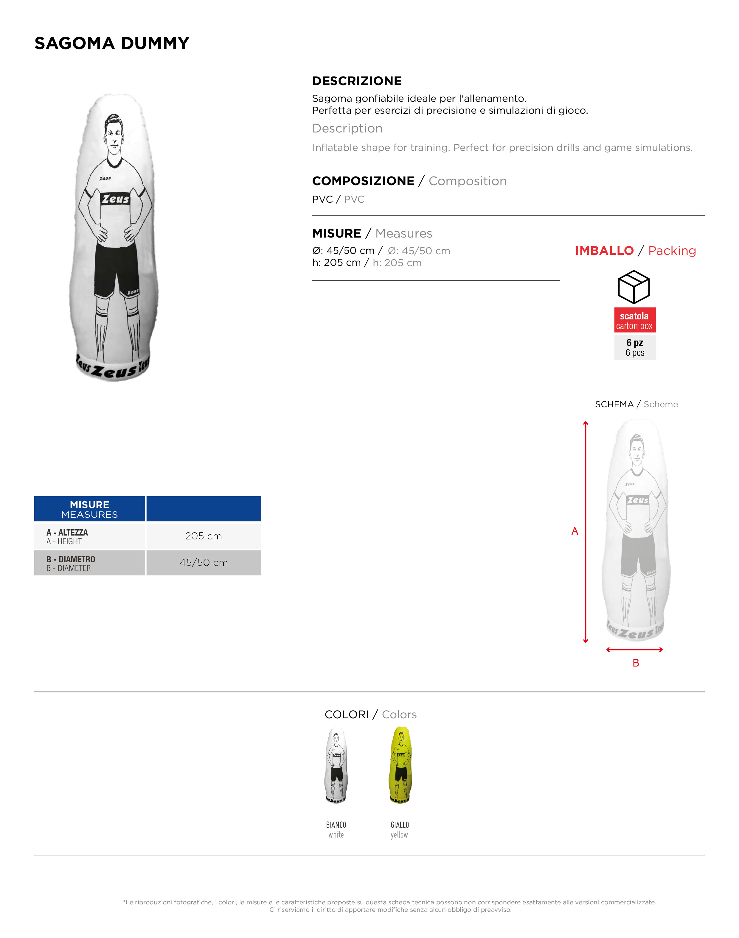Scheda tecnica – SAGOMA DUMMY