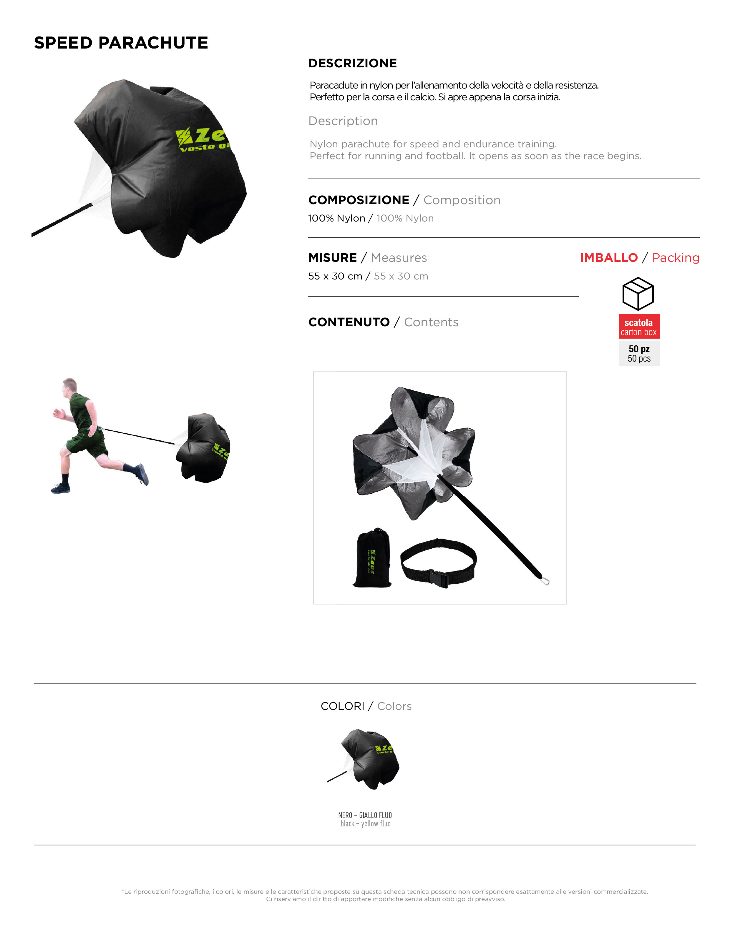 Scheda tecnica – SPEED PARACHUTE